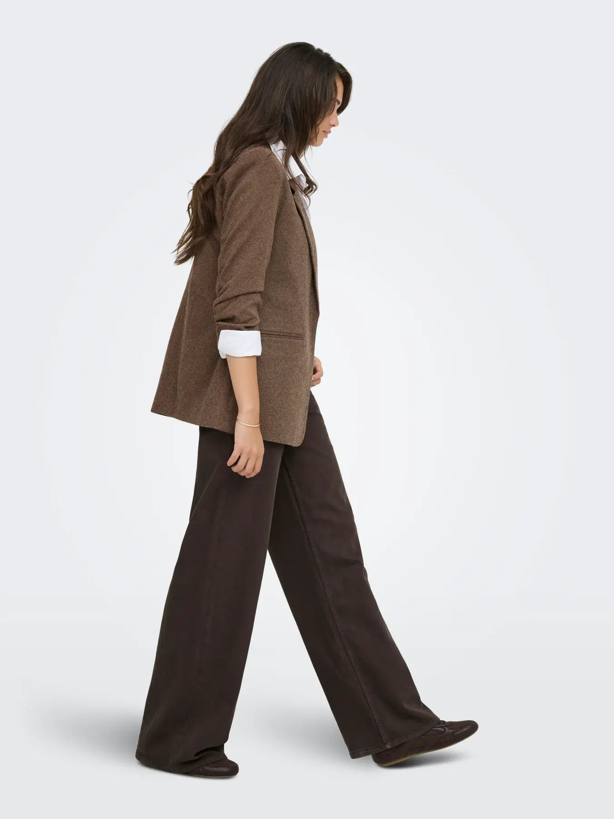 ONLY - Civa 3/4 Sleeve Herringbone Blazer
