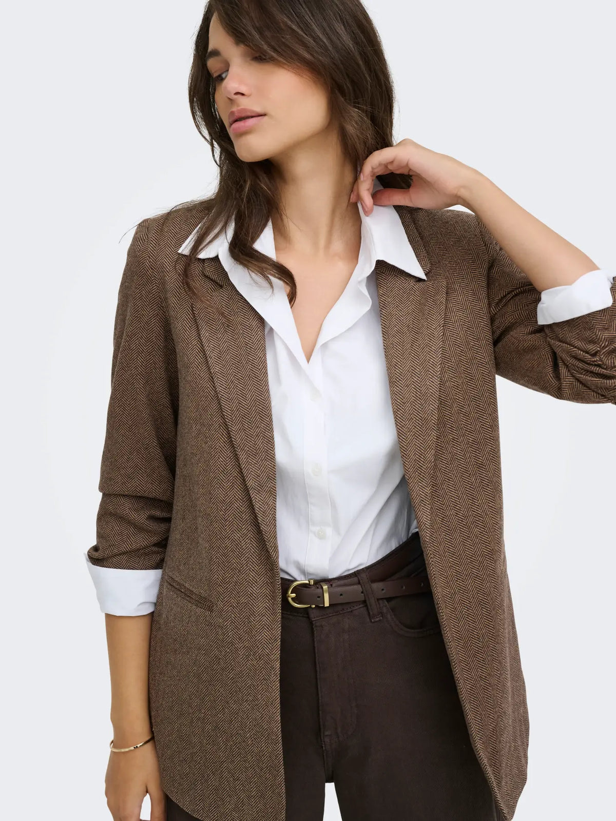 ONLY - Civa 3/4 Sleeve Herringbone Blazer