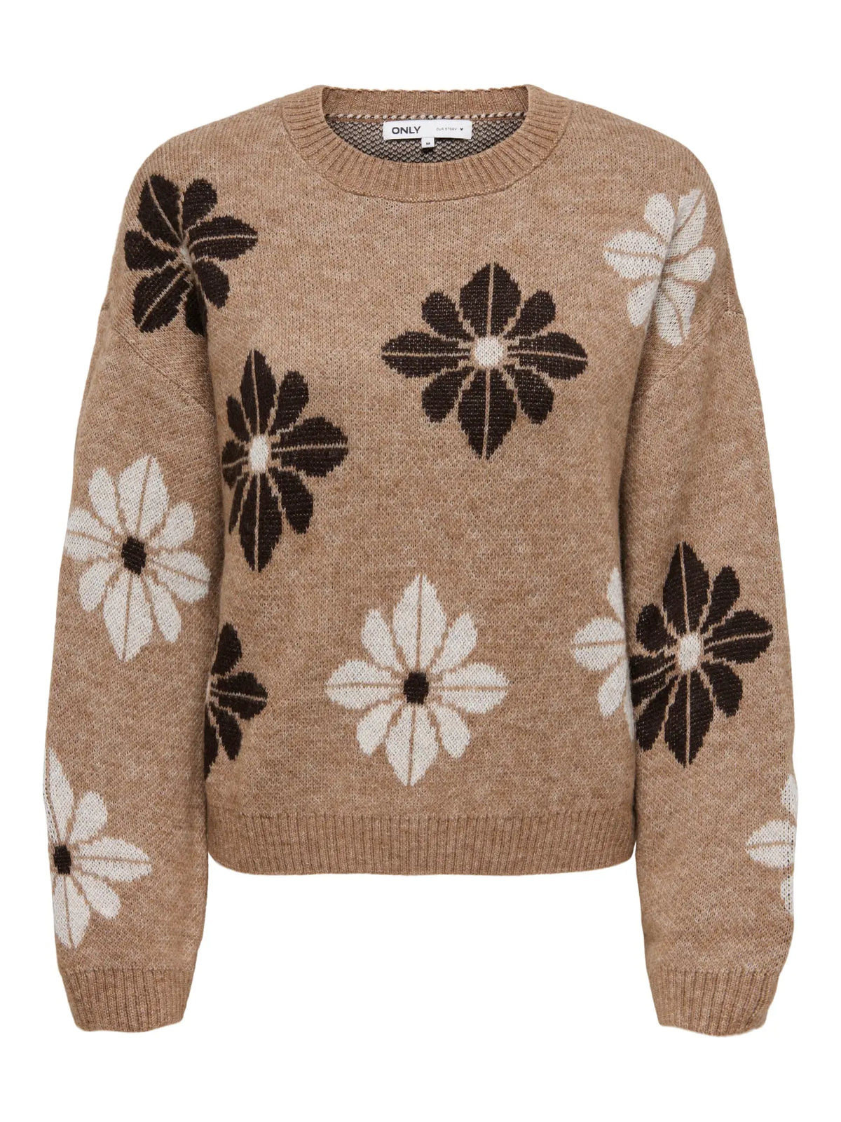 Only- Freesia Flower O-Neck Sweater