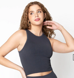 C'est Moi Bamboo Ribbed Tank Top