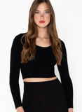 C'est Moi - Bamboo L/S Crop Scoop Neck Top