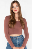 C'est Moi - Bamboo L/S Crop Scoop Neck Top