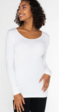 C'est Moi- Bamboo Long Sleeve Scoop Neck Top