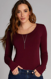 C'est Moi- Bamboo Long Sleeve Scoop Neck Top