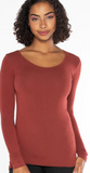 C'est Moi- Bamboo Long Sleeve Scoop Neck Top