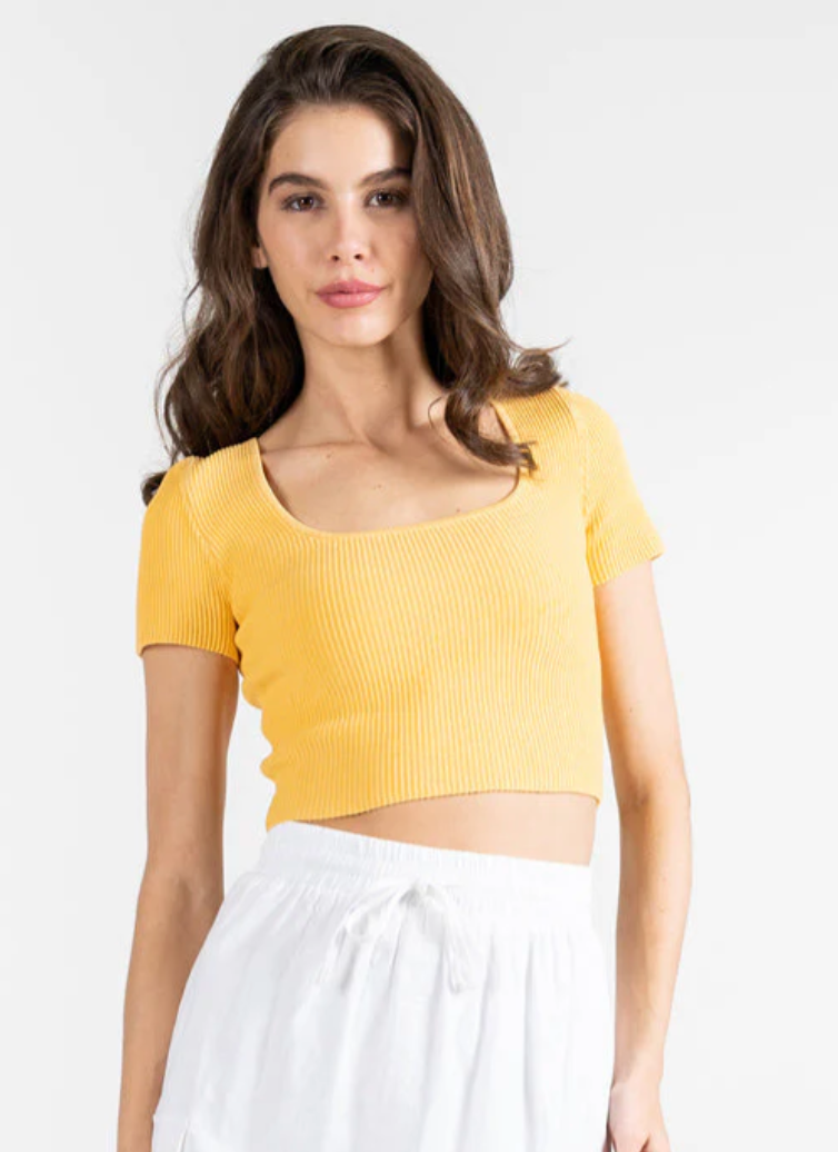 C'est Moi Ottoman Square Neck Top