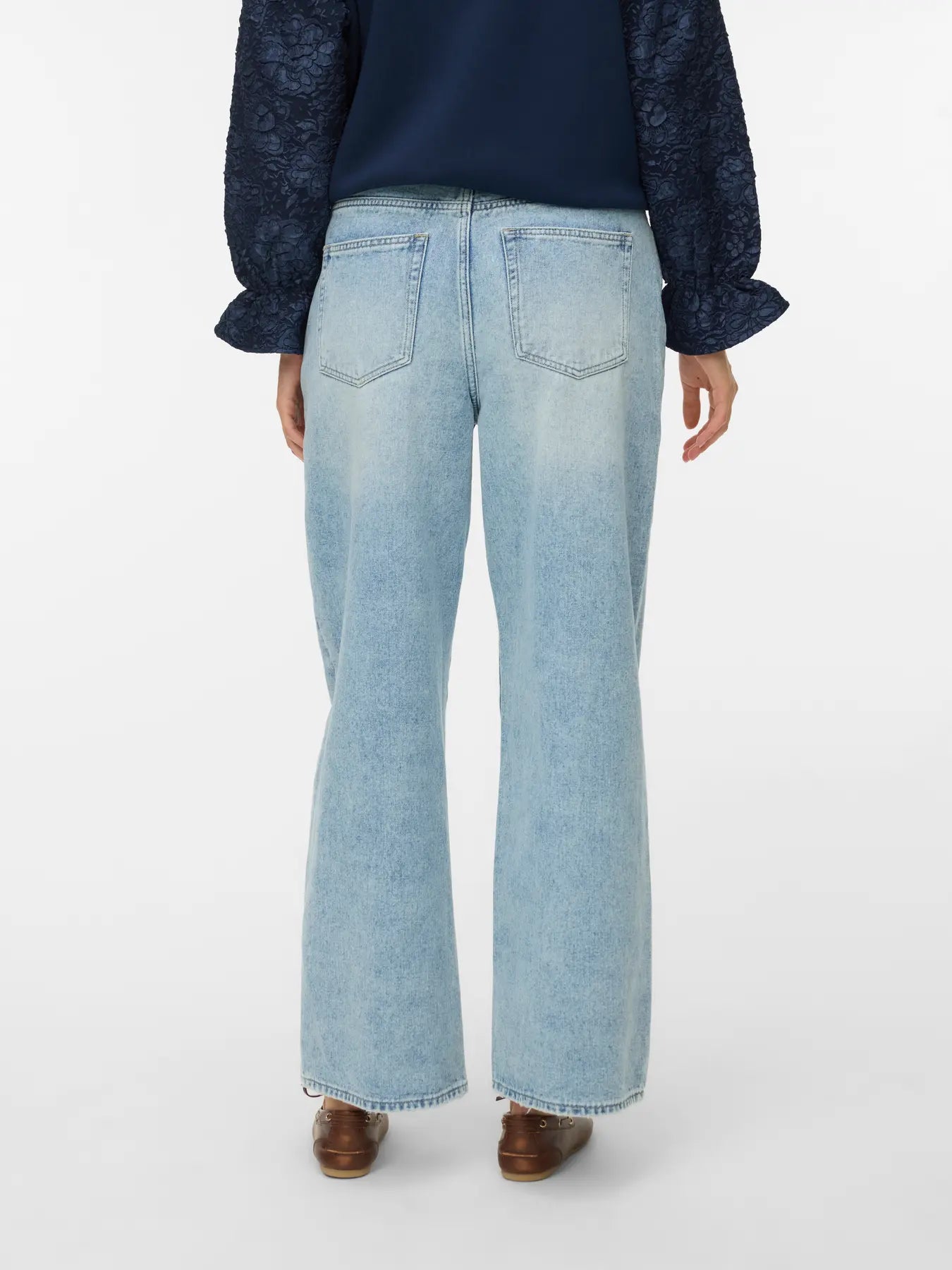 Vero Moda Wien Mid Rise Wide Belt Jeans