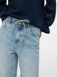 Vero Moda Wien Mid Rise Wide Belt Jeans