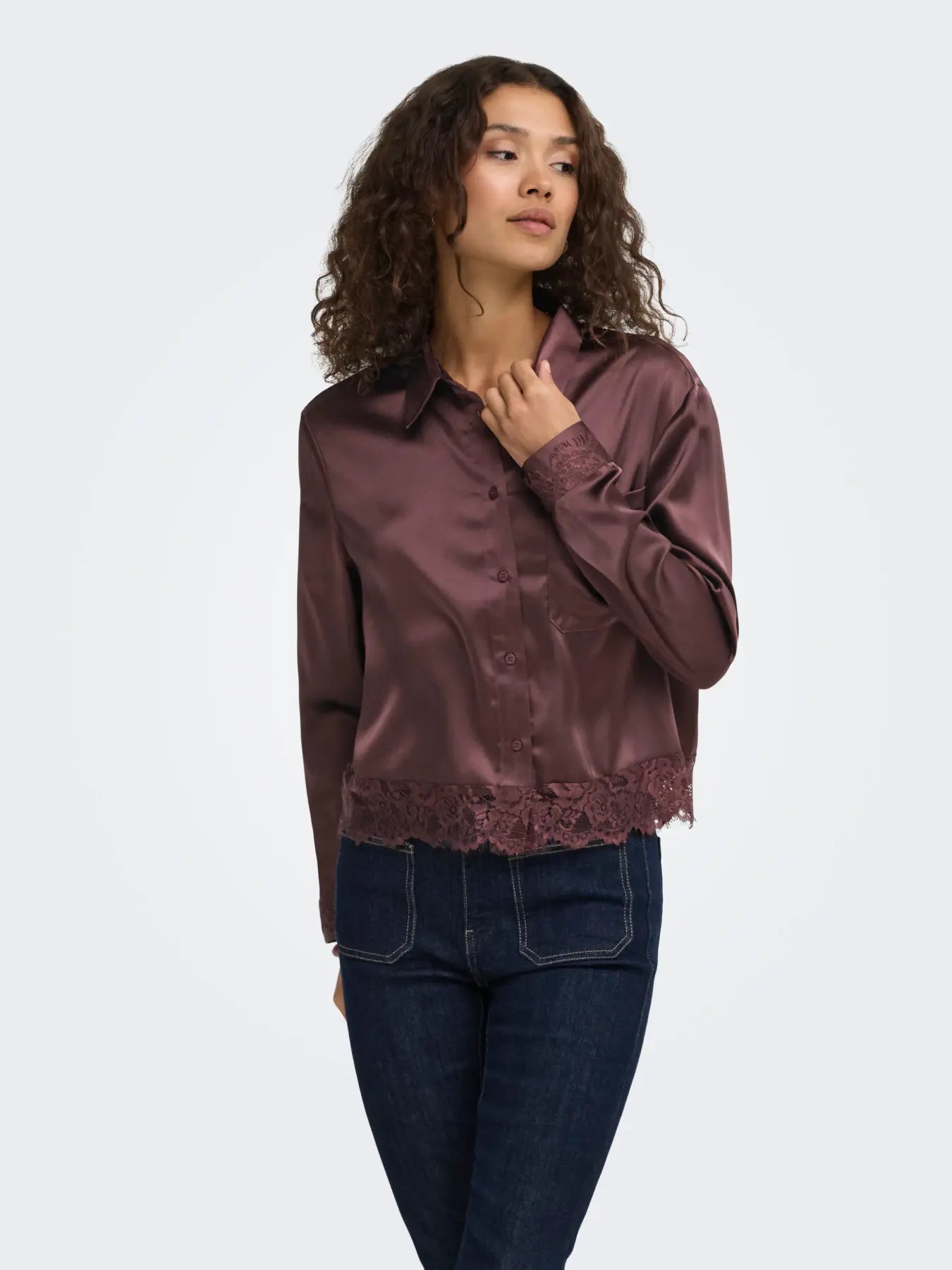 Only - Indona Satin Lace Blouse