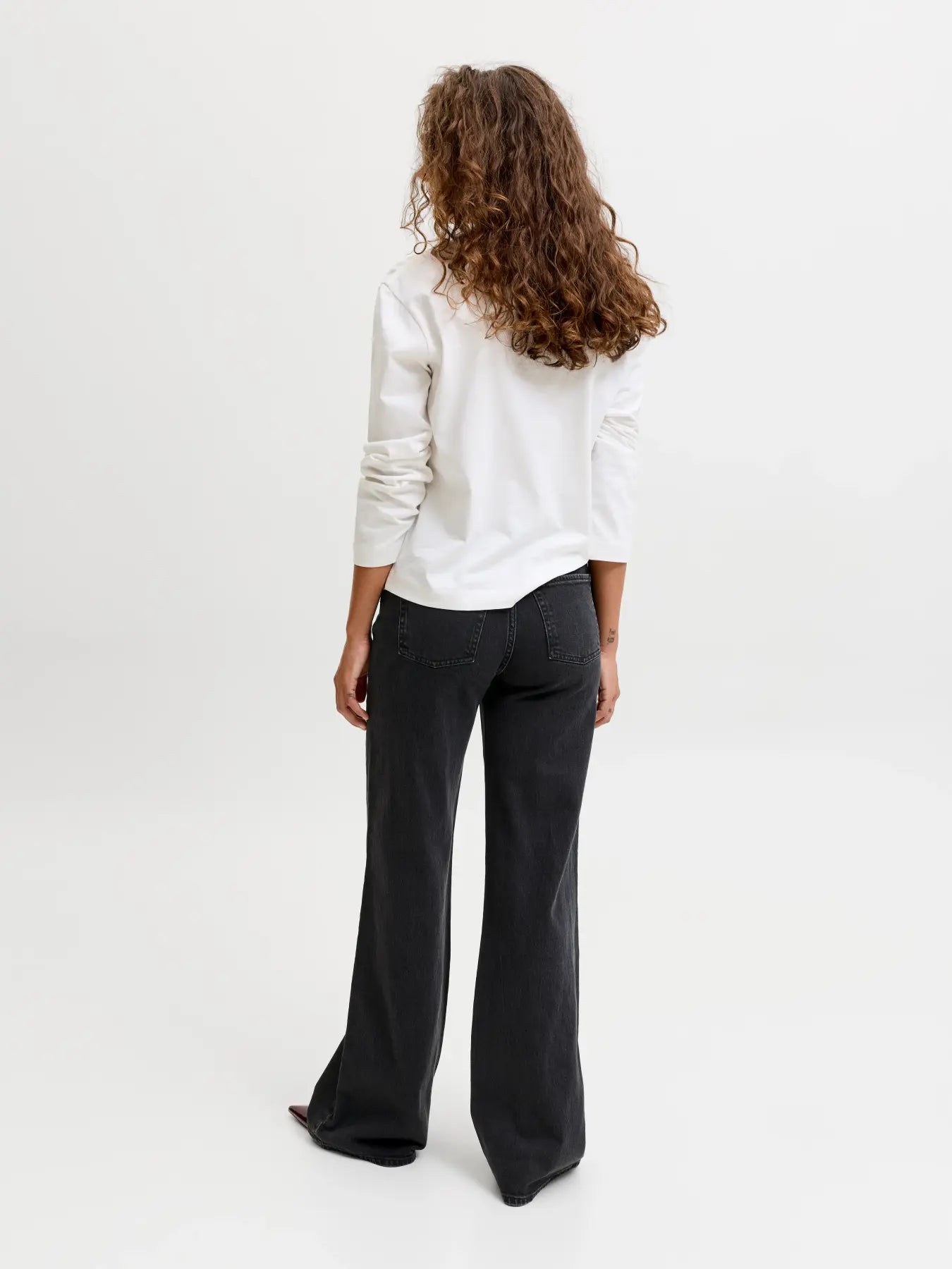 JJXX- Rome Flared Mid Rise Jeans - Black