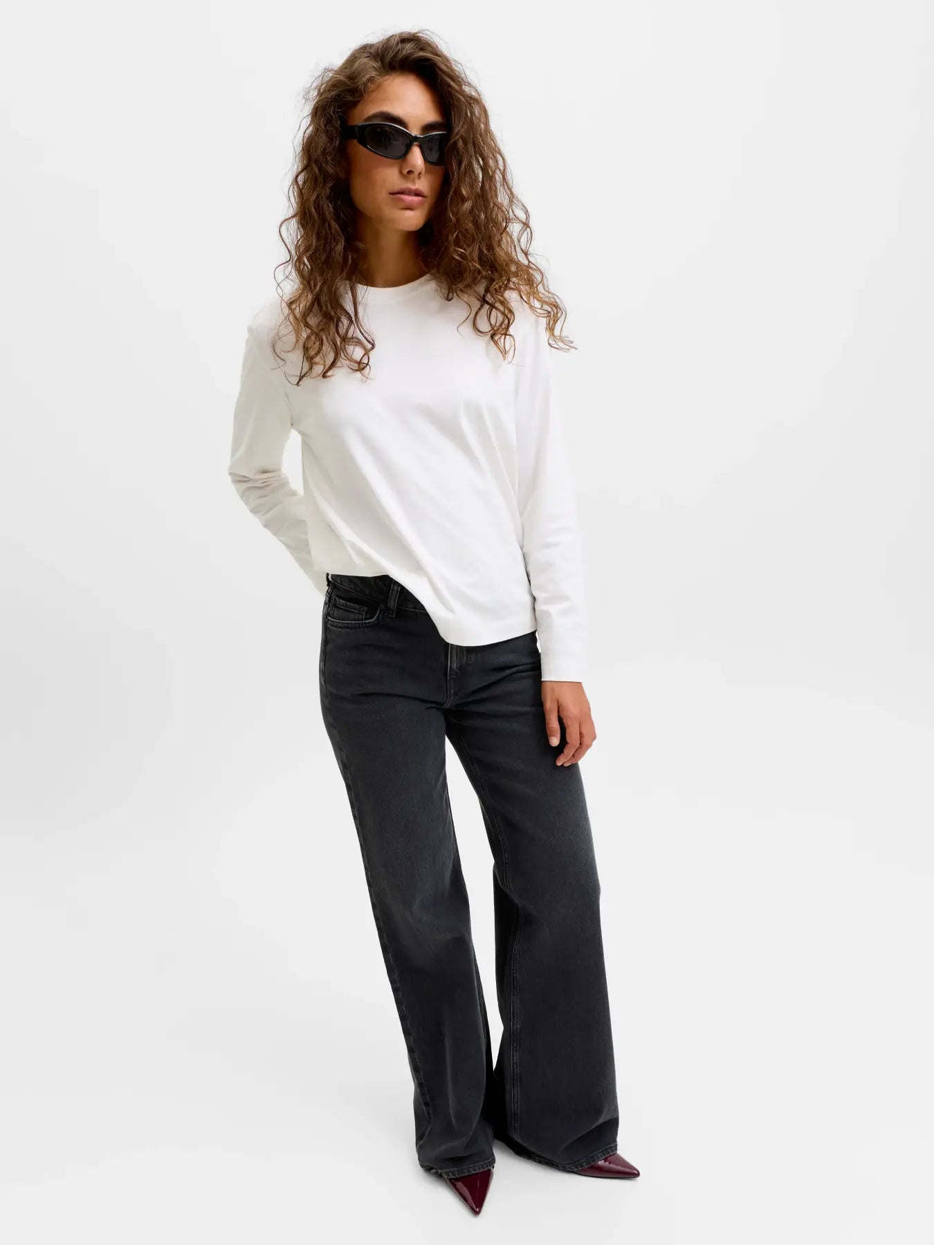 JJXX- Rome Flared Mid Rise Jeans - Black