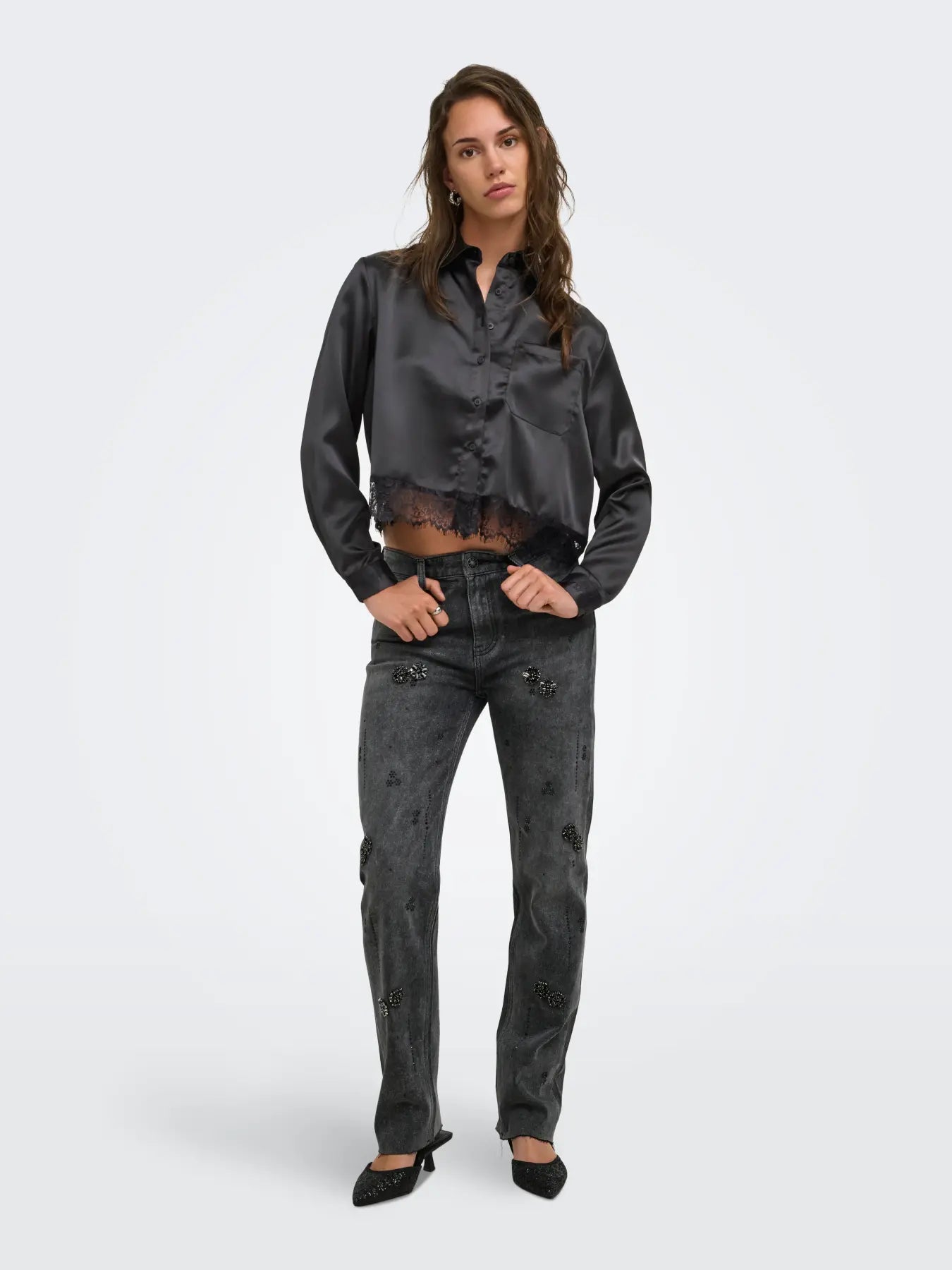 Only - Indona Satin Lace Blouse