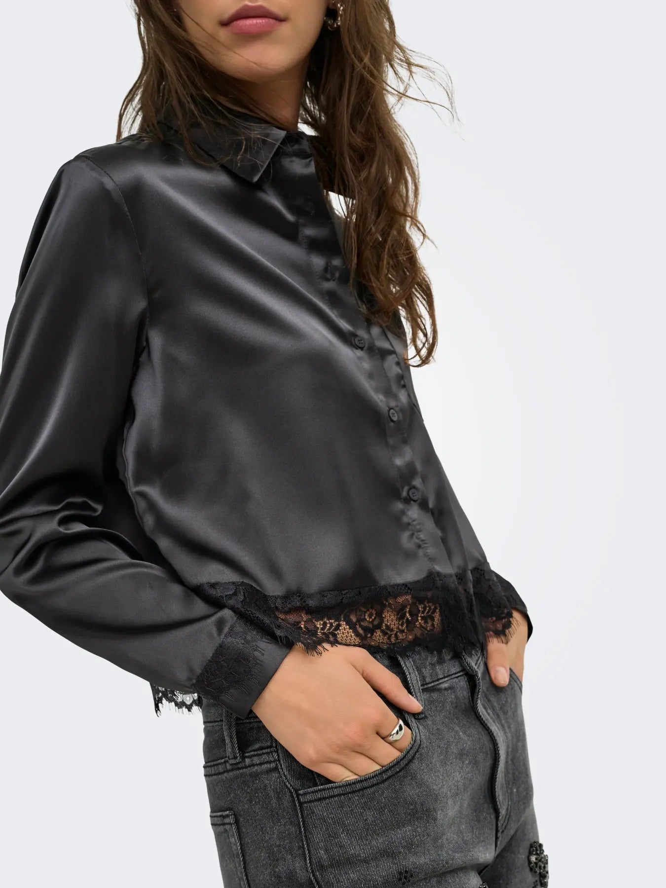 Only - Indona Satin Lace Blouse