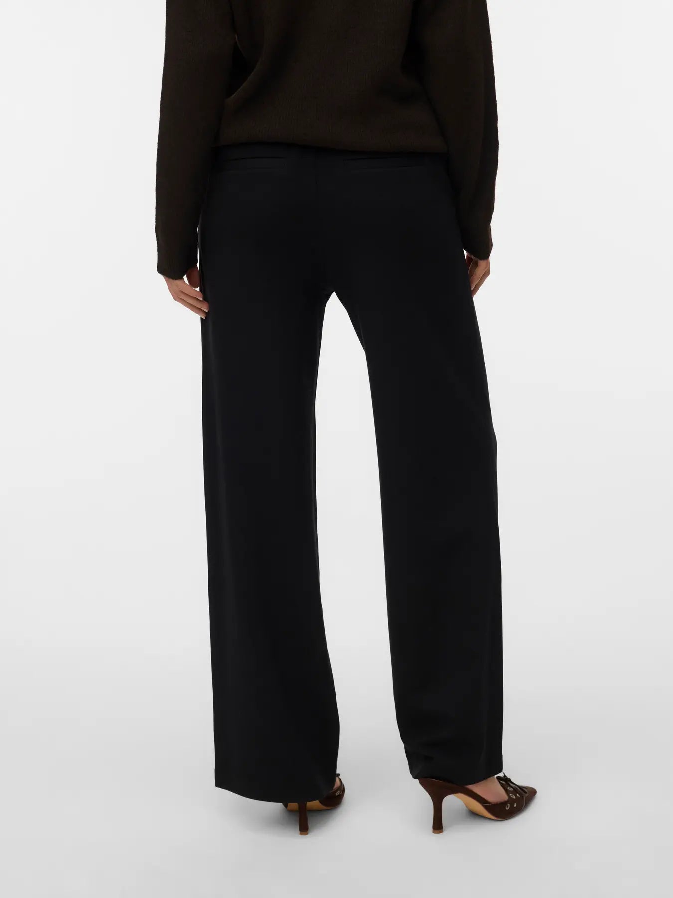 Vero Moda- Eva Mid Rise Wide Leg Pant