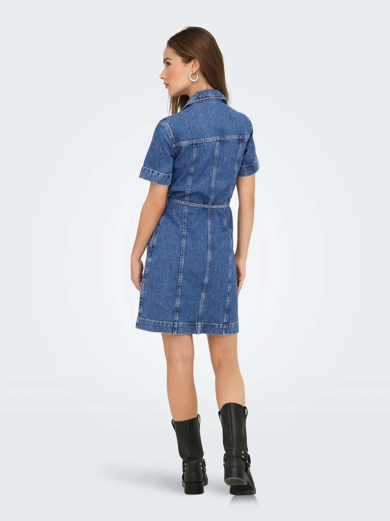 Only Fina Belted Denim Dress