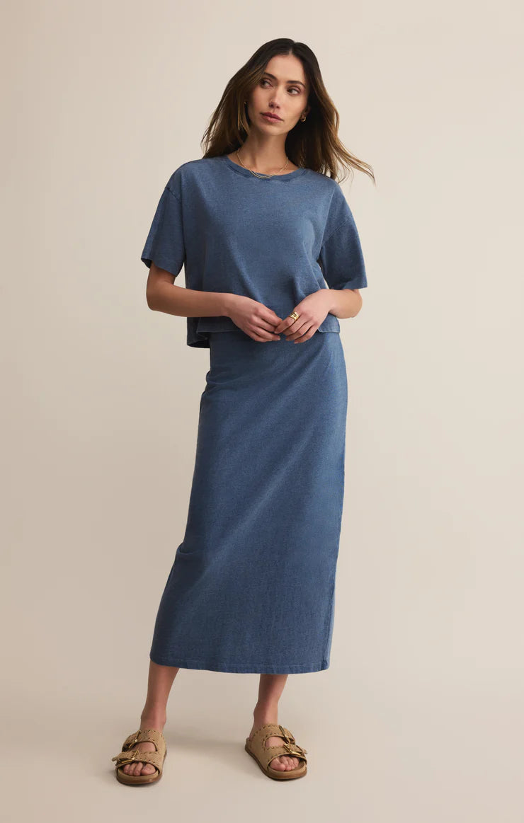 Z Supply - Gail Jersey Denim Midi Skirt
