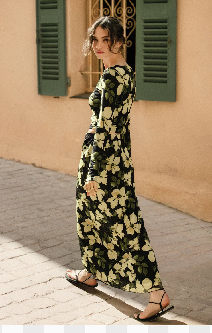 Z Supply - Eda Ren Floral Mesh Maxi Skirt