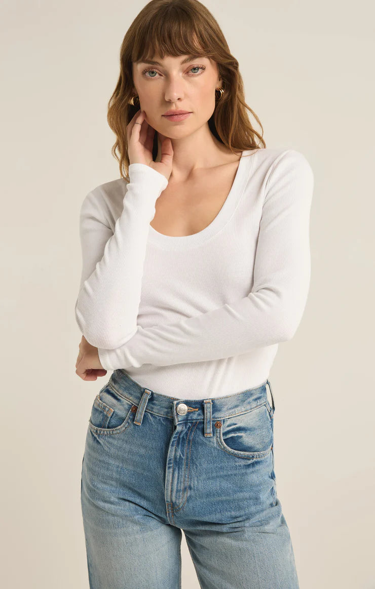 【YOURNUS】Split Layered Long Sleeve Z Supply - Sirena Rib Long Sleeve Tee – Three Broke Sisters