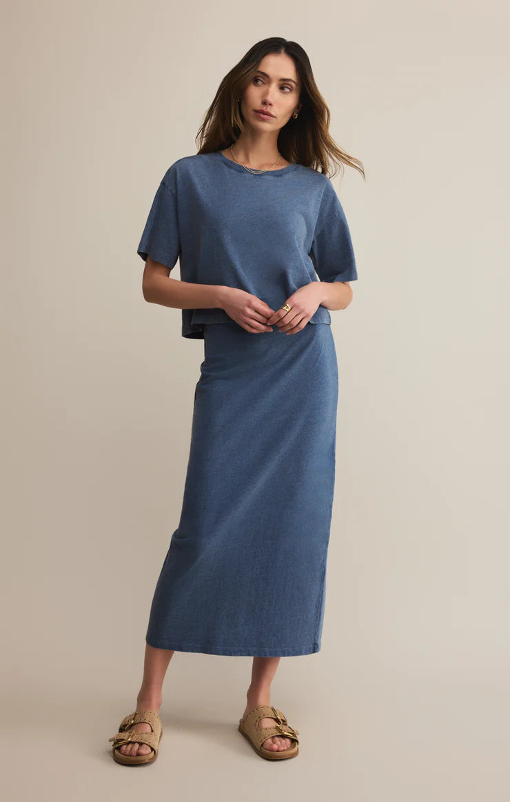 Z Supply- On the Go Jersey Denim Tee
