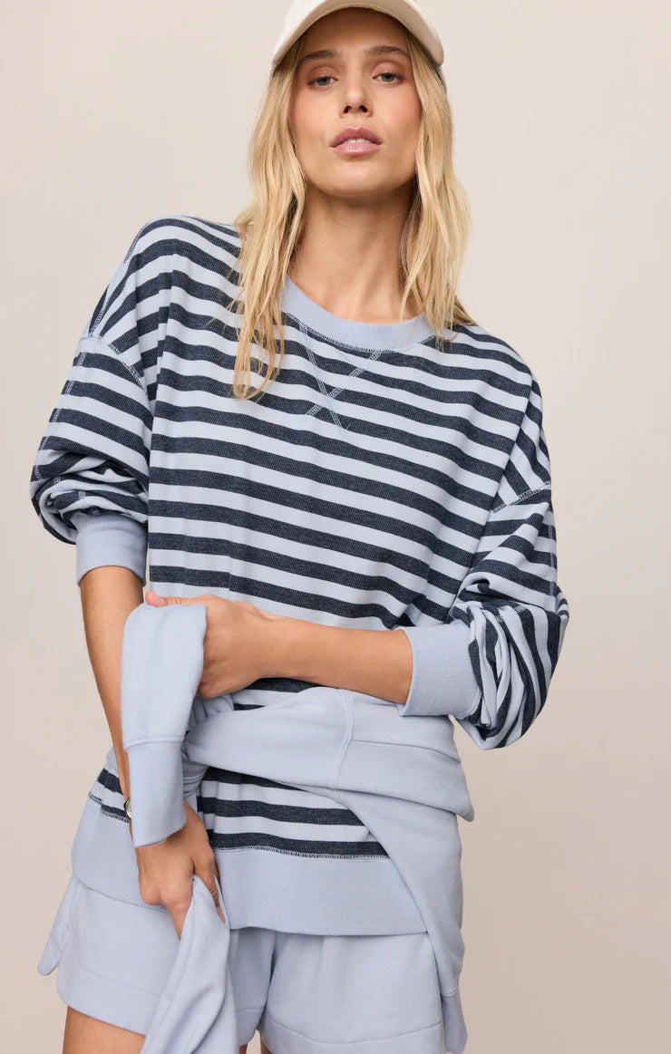 Z Supply - Everyday French Terry Striped Crewneck Sweater