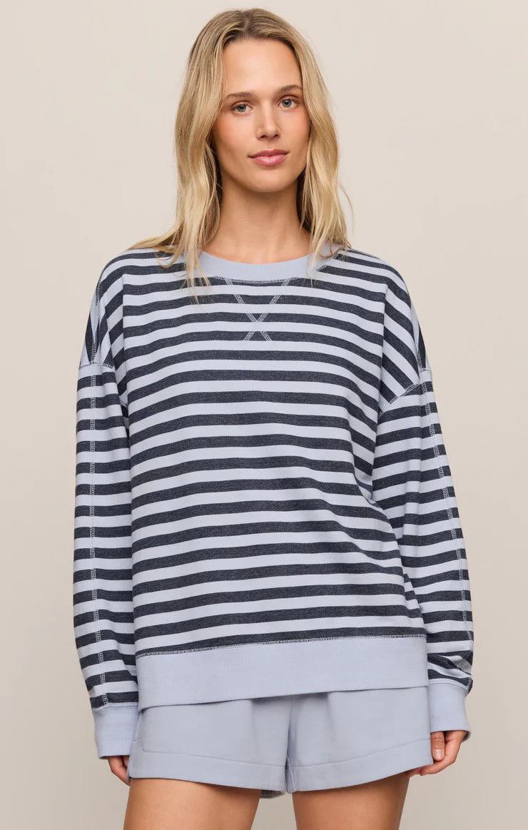 Z Supply - Everyday French Terry Striped Crewneck Sweater