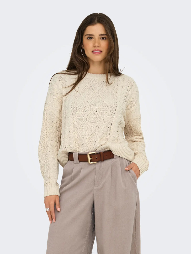 Only Elly Life Cable Knit Sweater