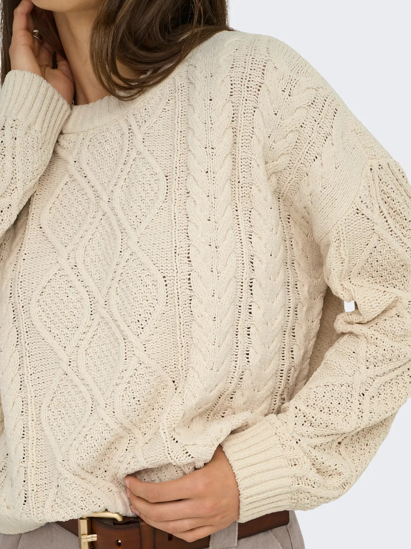 Only Elly Life Cable Knit Sweater