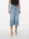 Vero Moda Veri High Rise Calf Denim Skirt