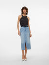 Vero Moda Veri High Rise Calf Denim Skirt