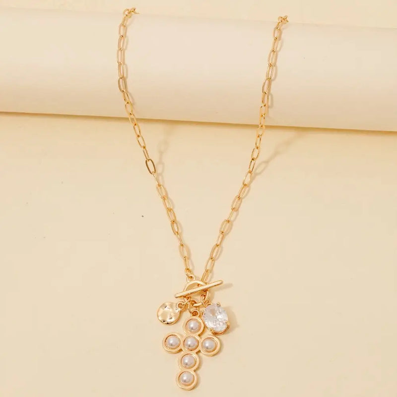 Studded Cross Necklace
