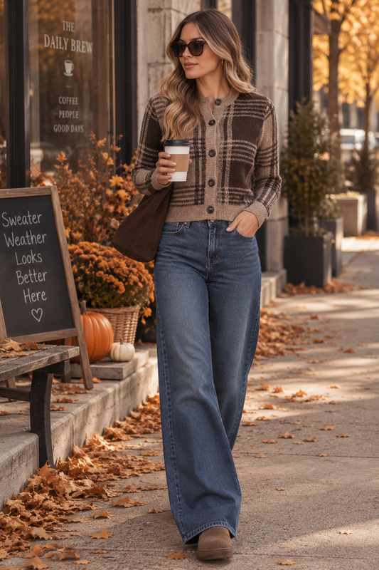 The Maple Plaid Cardigan 🤎
