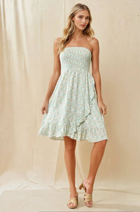 Miley Smocked Ruffle Tube Dress