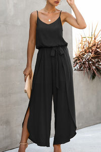 Stephanie Spaghetti Strap Wide Leg Jumpsuit