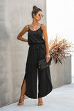 Stephanie Spaghetti Strap Wide Leg Jumpsuit