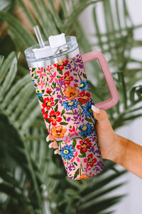 Floral Stainless Steel Cup 40 oz.