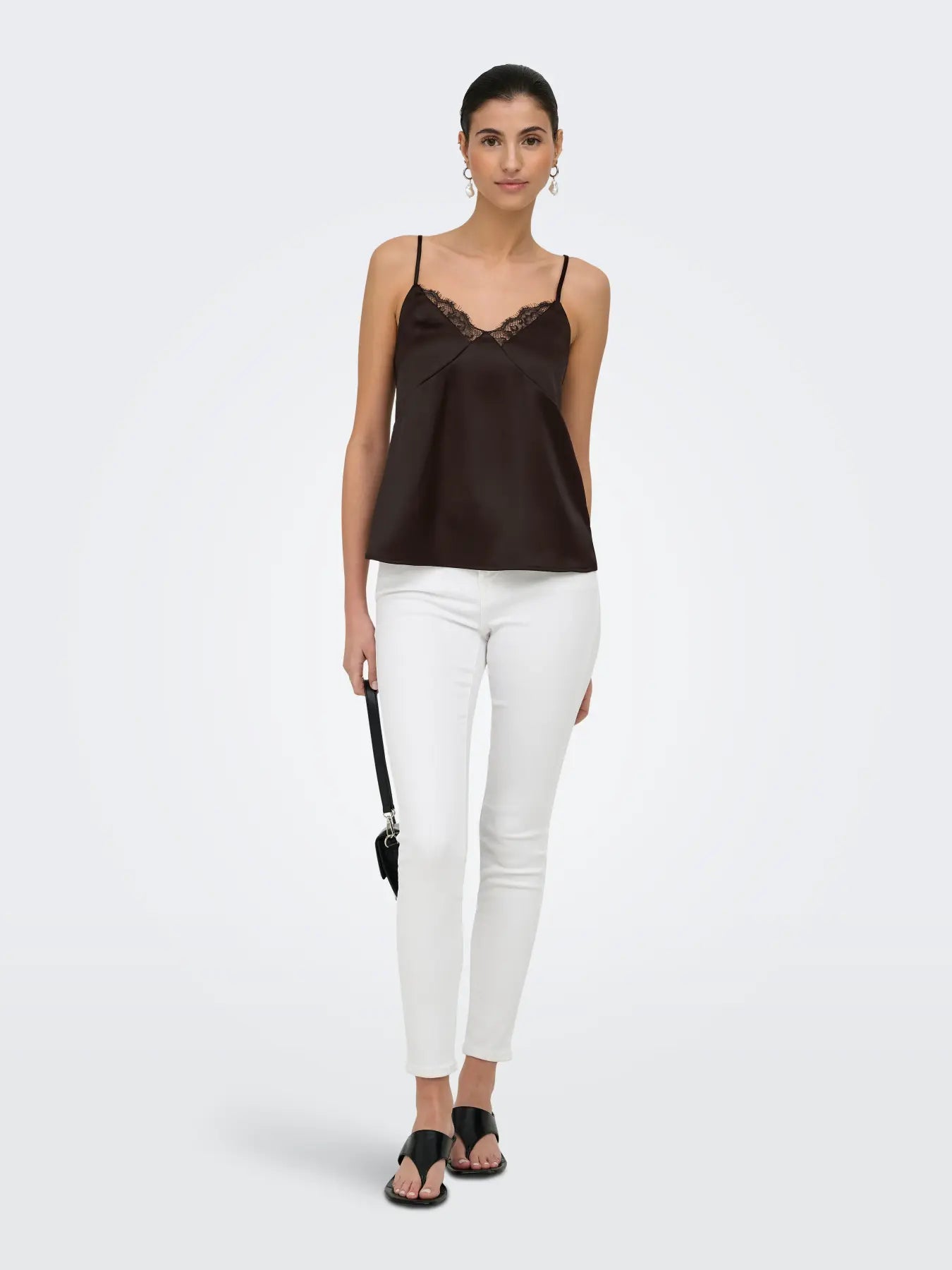 Only - Faraya Satin Lace Tank Top