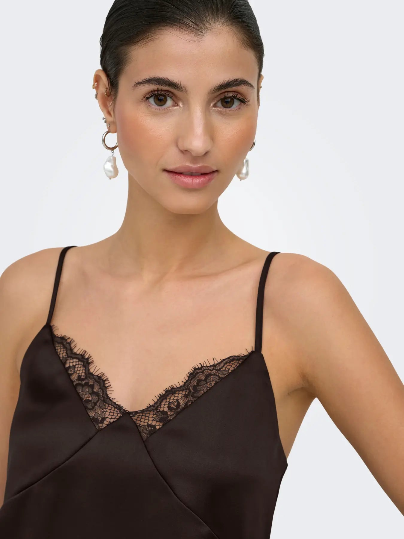 Only - Faraya Satin Lace Tank Top