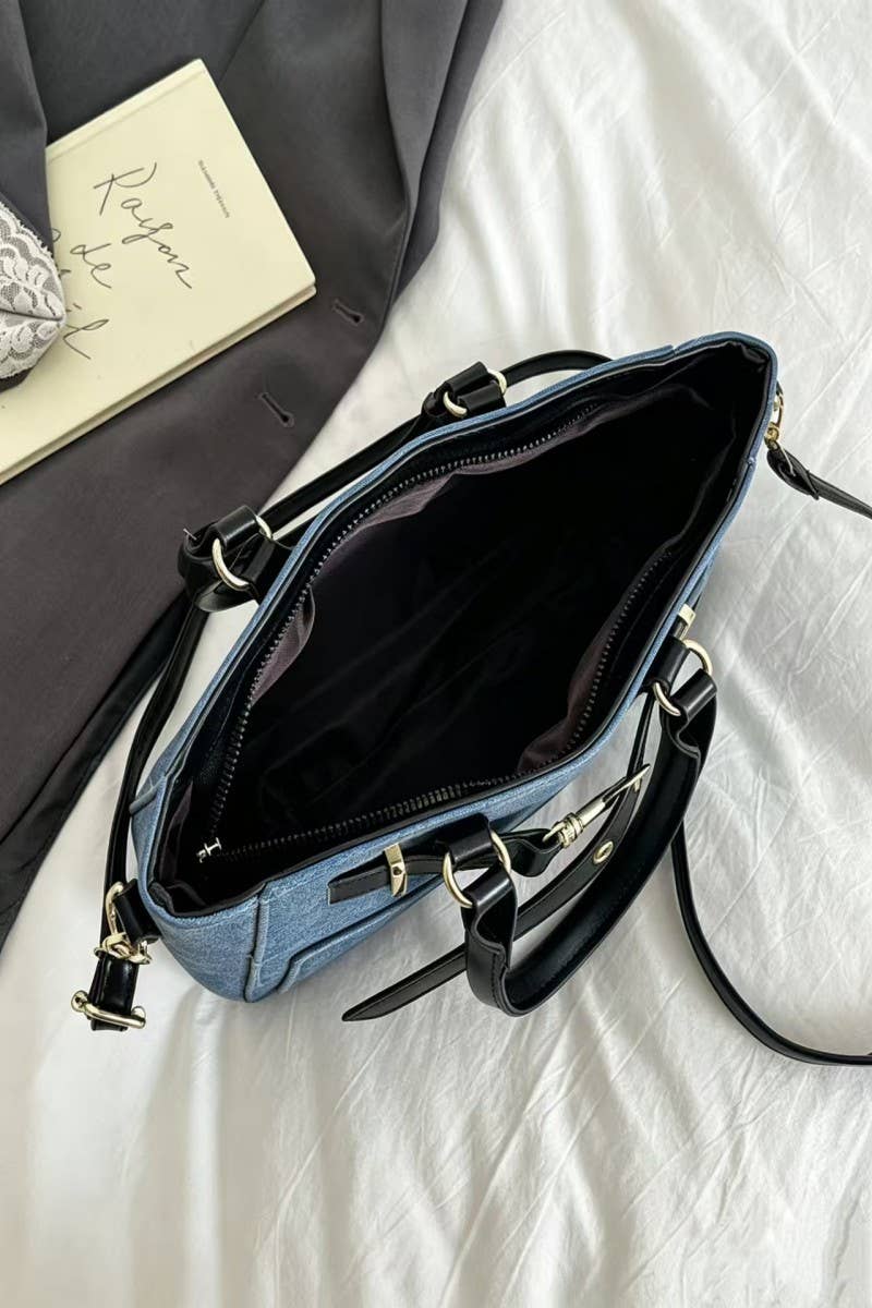 Denim Pocket Patch Tote Bag
