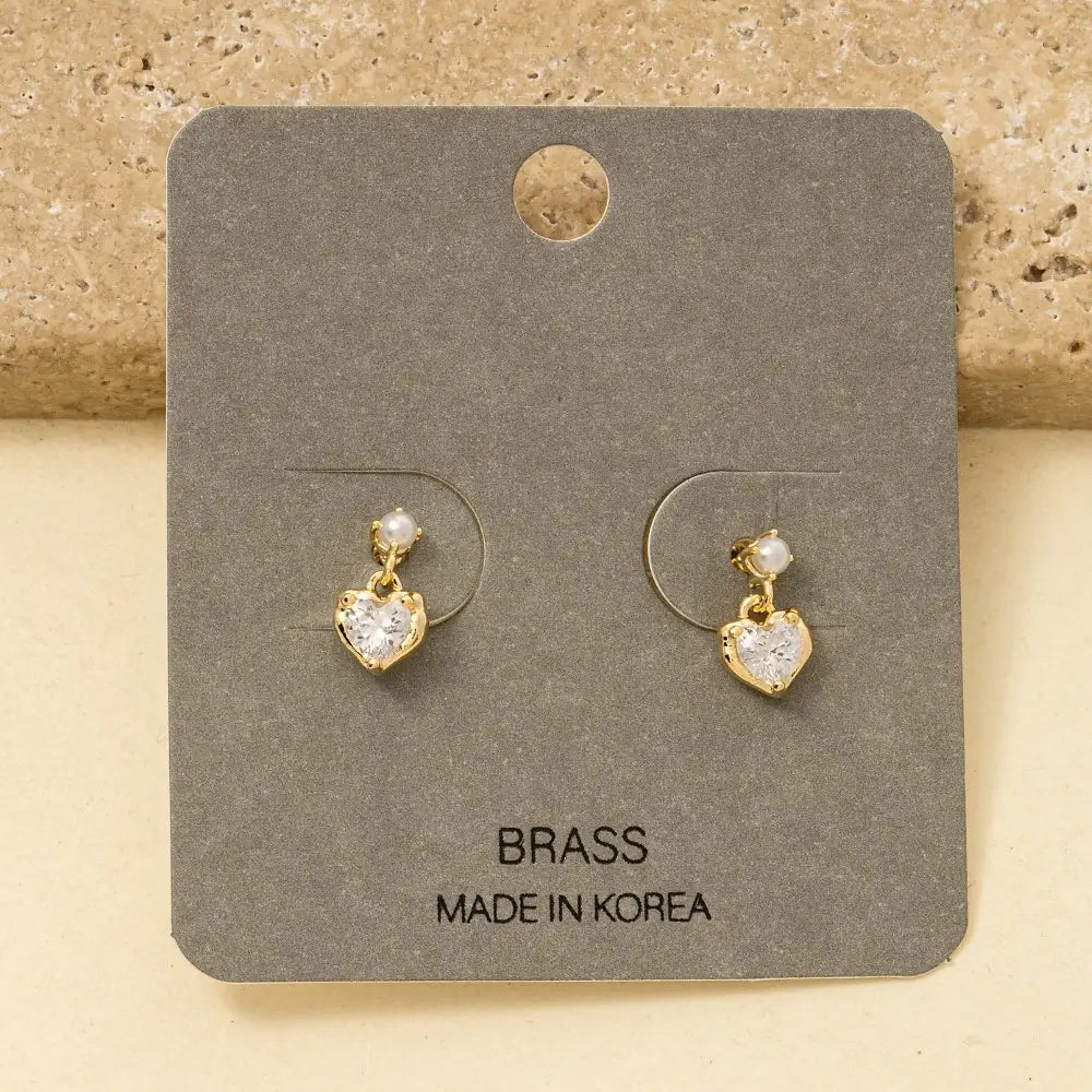 Mini Heart Drop Earrings