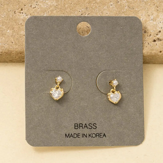 Mini Heart Drop Earrings