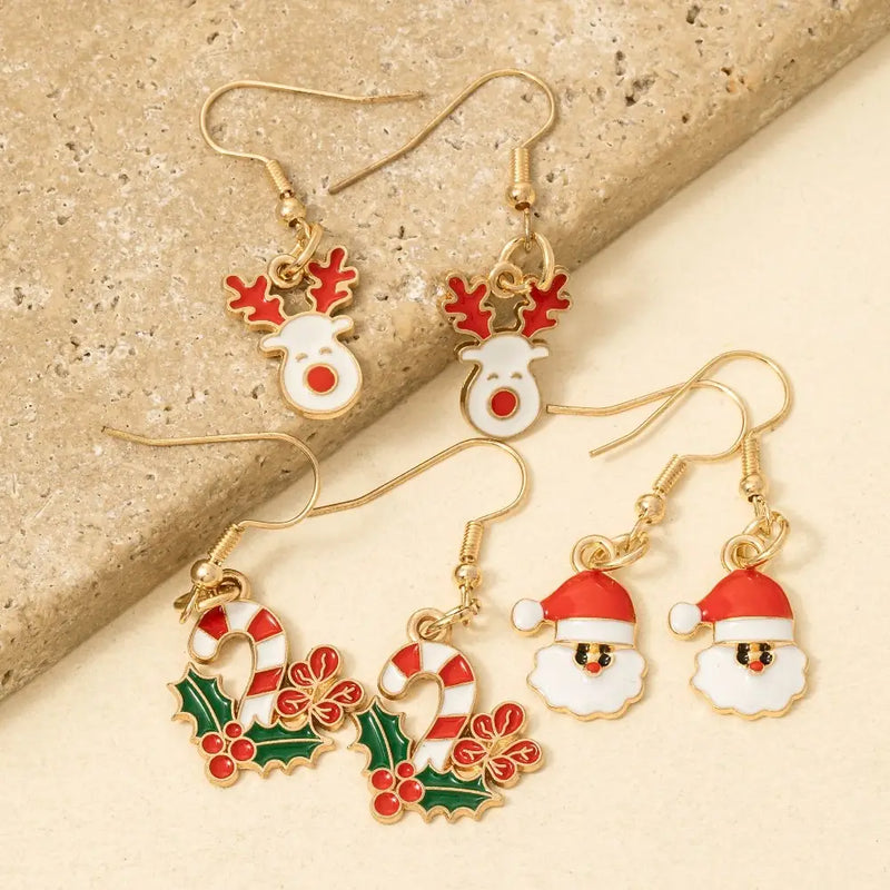 Christmas Earring 3 pair