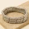 Rhinestone and Metallic Disc Beaded Bracelet