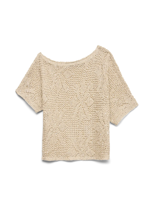 Vero Moda - Leilani Flower 2/4 Off Shoulder Sweater