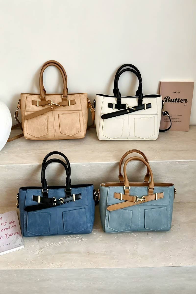 Denim Pocket Patch Tote Bag