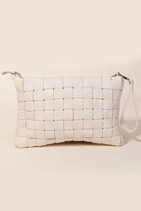 Leather Basket Weave Hand Bag