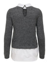 Only Dolly Woven Mix Pearl Sweater