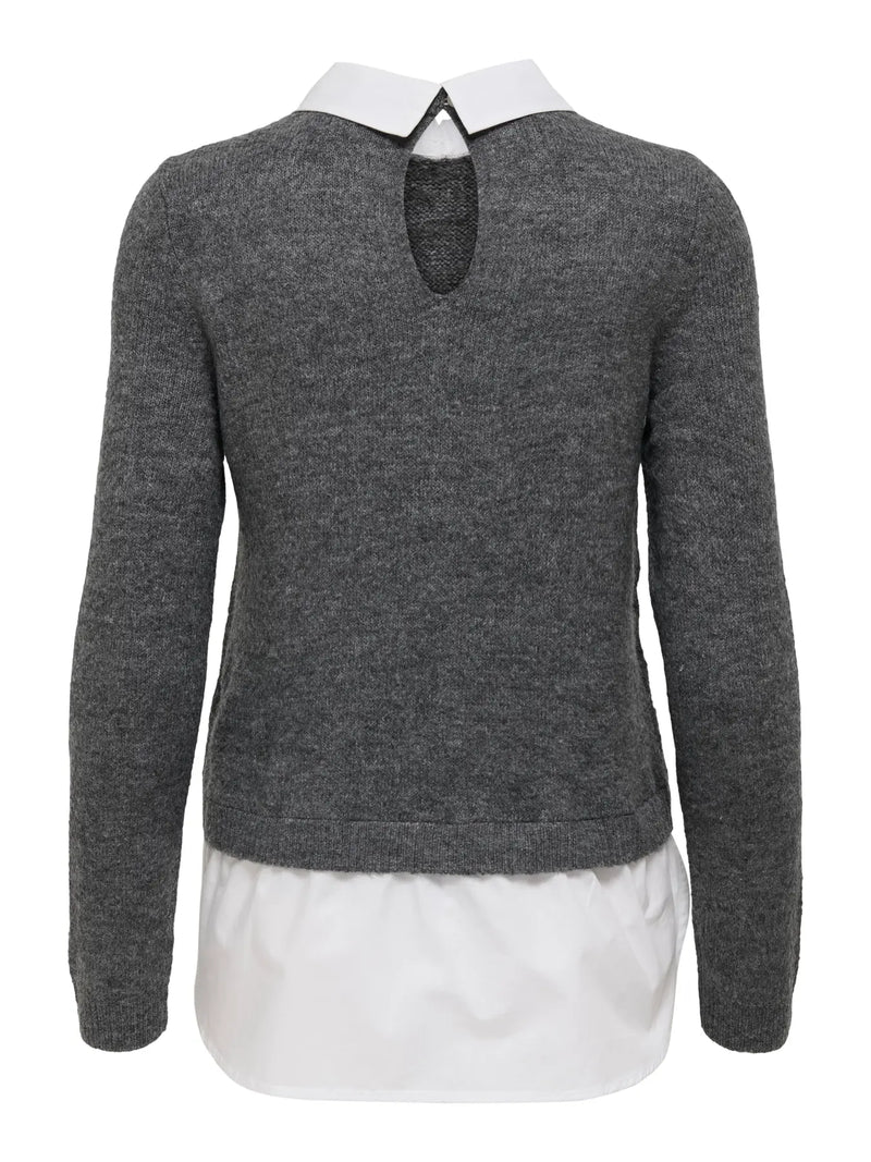 Only Dolly Woven Mix Pearl Sweater