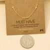 Gold Dipped Dainty Cross Station Necklace