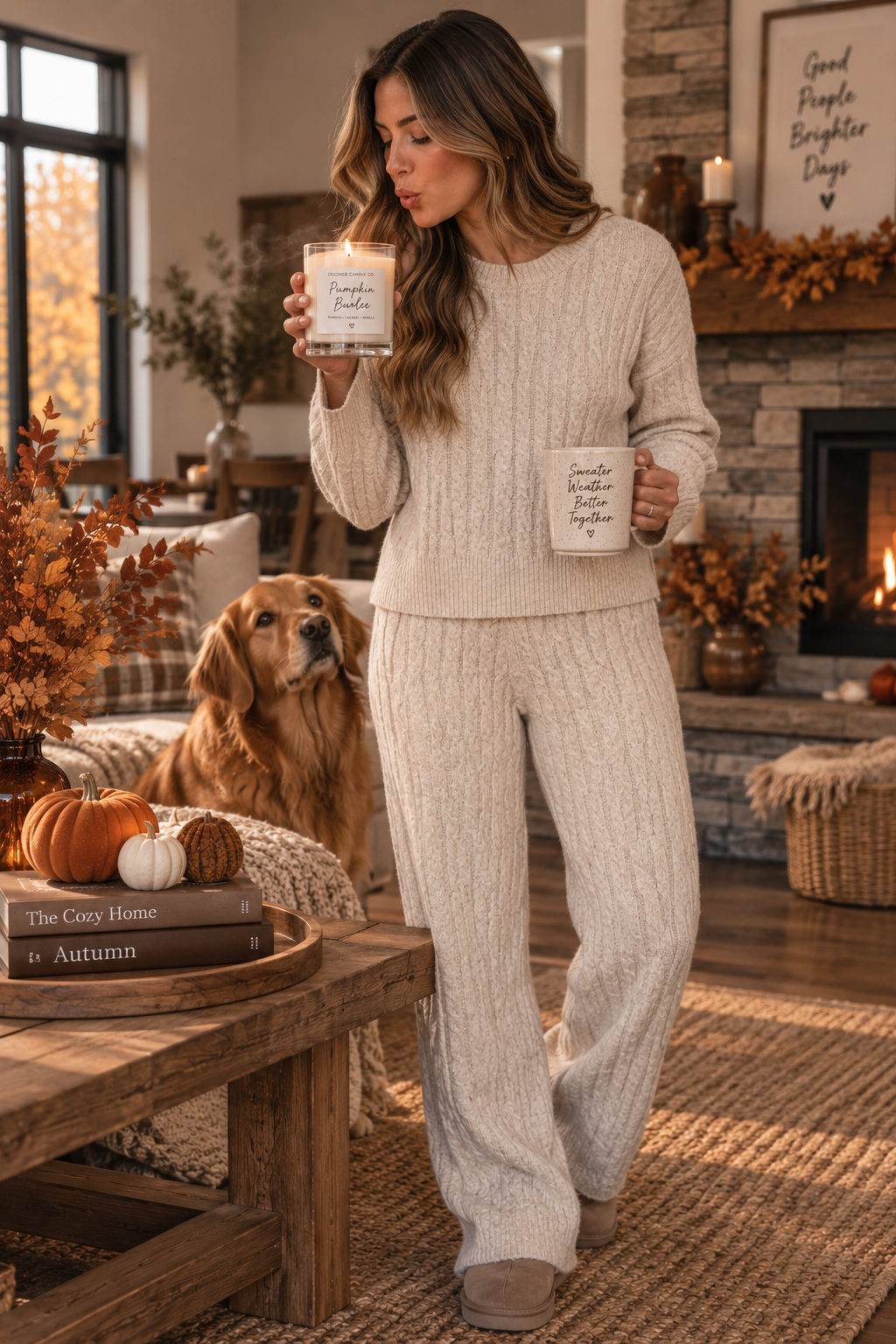 Fireside Cable Knit Set - Bottom