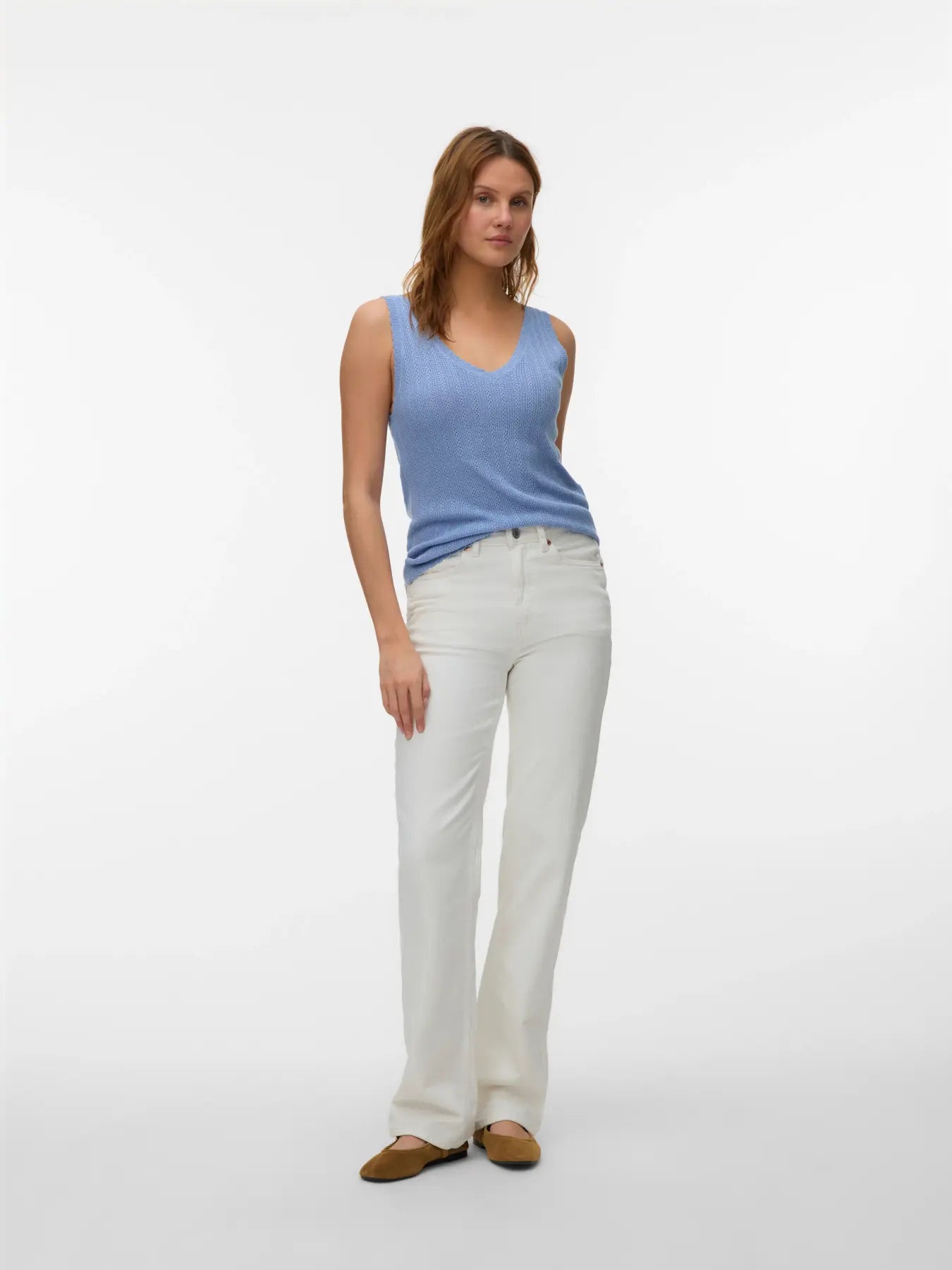 Vero Moda - NewLex Pointelle V-Neck Tank Top